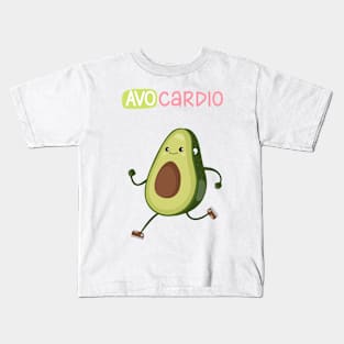 Avocardio funny fitness design Kids T-Shirt